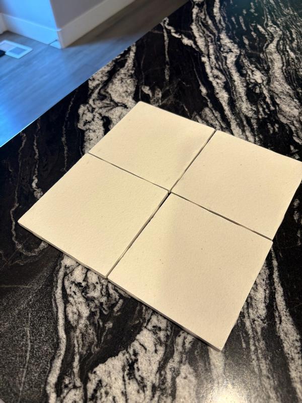 Daltile Contempee Jasmine 4-in x 4-in Glossy Ceramic Handcrafted look ...