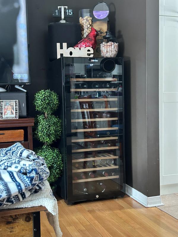 Danby 94 Bottle Free-Standing Wine Cooler in Black - DWC94L1B