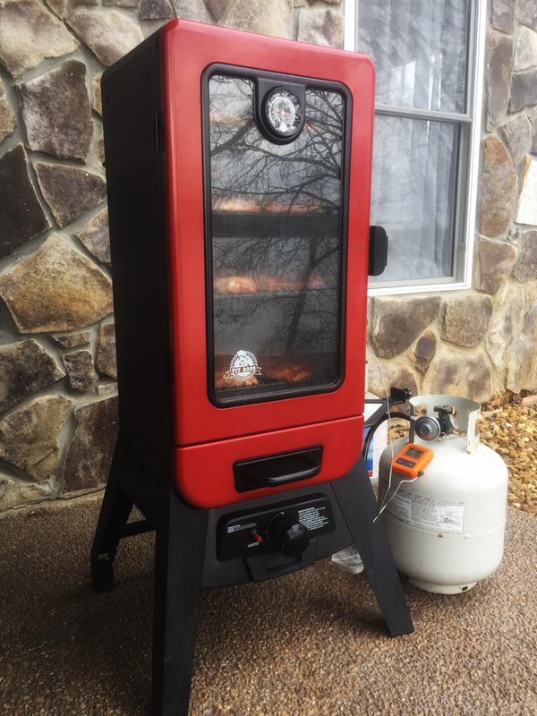 pit boss 3 gas vertical smoker with cover