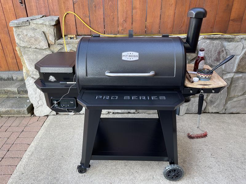 Pit Boss Pro 850-Sq in Hammer Tone Pellet Grill in Gray | PB850PS2