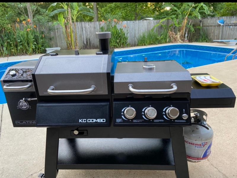 The smoker, griddle grill combo with skillet