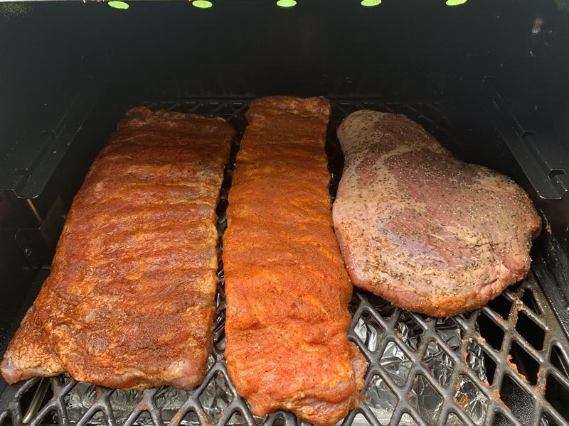 Pit Boss Grills - Potatoes cooking up in the Pit Boss Cast Iron while the  Ribs wait patiently! 😋 What's on your Pit Boss today?! Share 👇 📷 by  @andrewkoster ---------- #PitBoss #