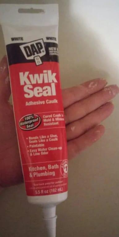 Dap 18013 Kwik-Seal Kitchen & Bath Adhesive Caulk, 5.5 oz, Almond