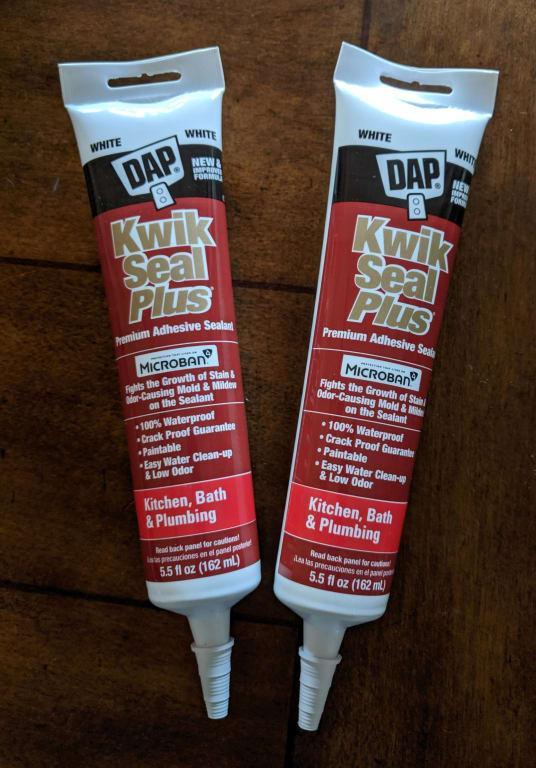 Dap Kwik Seal Plus Adhesive/Sealant 18526, 5.5 oz Cartridge, White