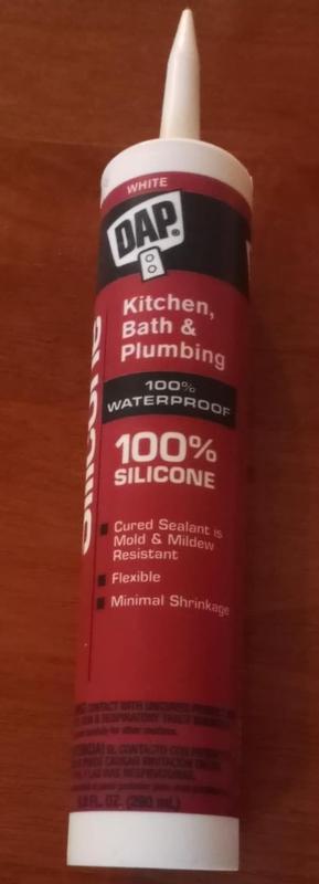 Commercial Kitchen Silicone Sealant, 9.8 Oz Tube, White
