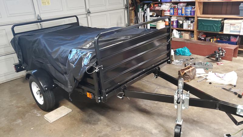 I am loading extra camping stuffs after my Tacoma is fully packed.