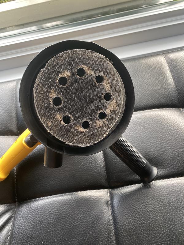 Photo du tampon après ponçage d’une terrasse 14x16