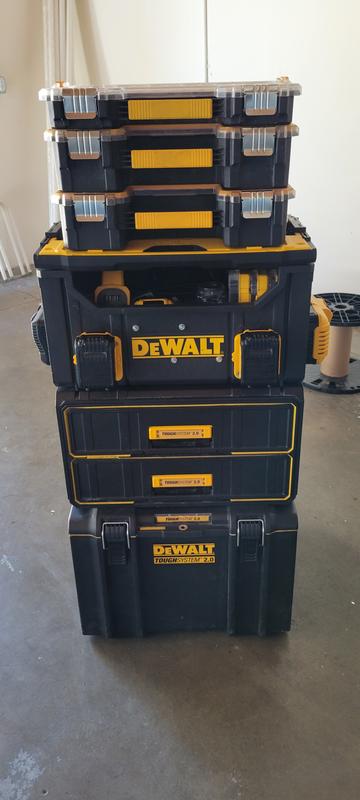 I spotted this on the tool launch page for the DWST08017 Toughsystem to  Tstak adapter - looks like it may play with the non Tstak organisers too  : r/Dewalt