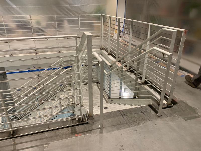 Most recent modular staircase job. All grinding done with 60v grinder