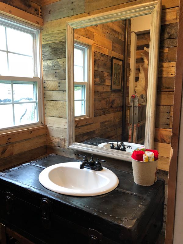 The jig saw allowed me to make precision cuts in pallet wood around doorways, windows and outlets.