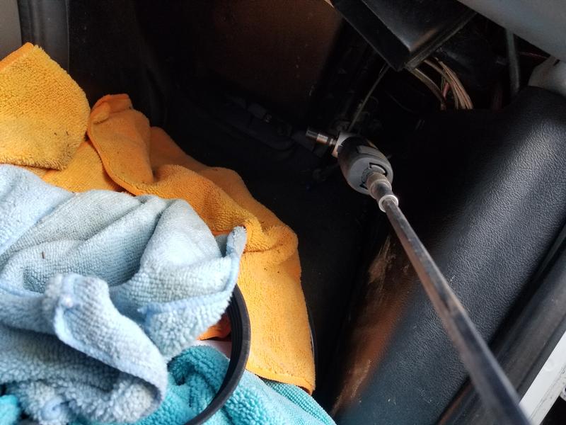 working under the dash in a car...big fun. this tool made easy work of it