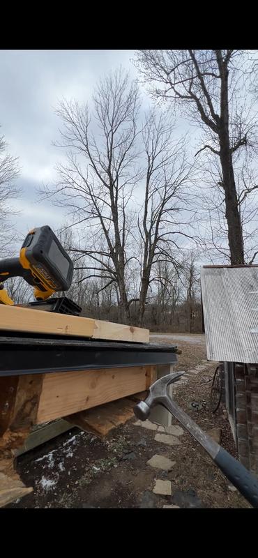 This is a photo of the work area where I was installing new facia boards and some minor framing. All with the power stack.
