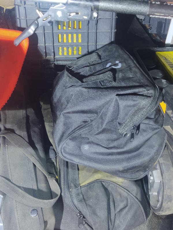 My daily used grinder and the black spray painted DeWalt bag.