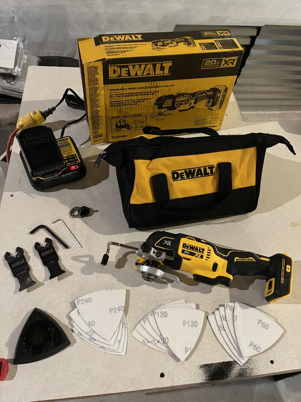 DEWALT XR Cordless Brushless 20-volt Max 3-speed 8-Piece Oscillating Tool  Kit with Soft (1-Battery Included) in the Oscillating Tool Kits department  at