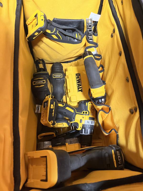 DEWALT Black Yellow Polyester 12.125 in Zippered Rolling Tool