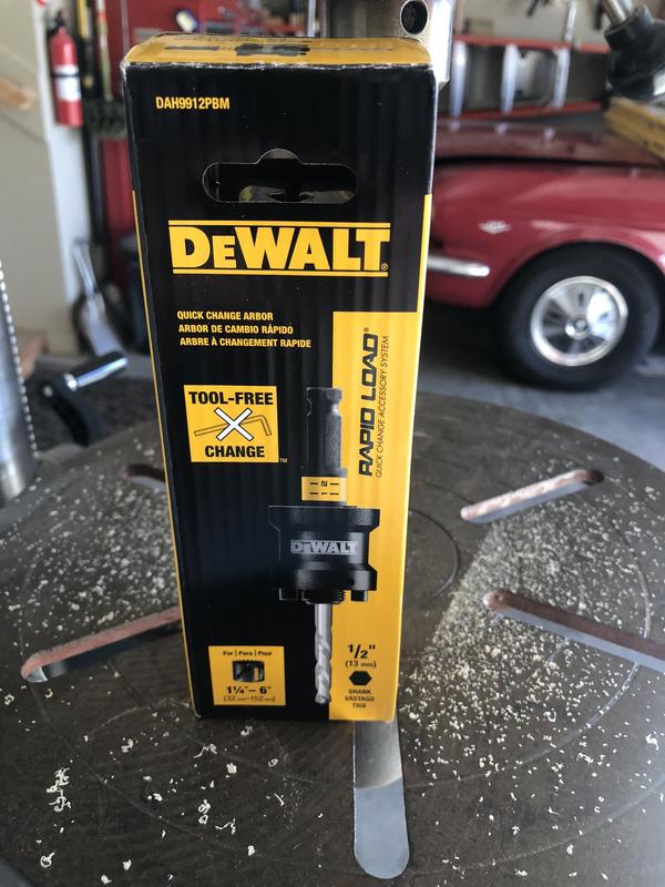 Dewalt hole deals saw arbor