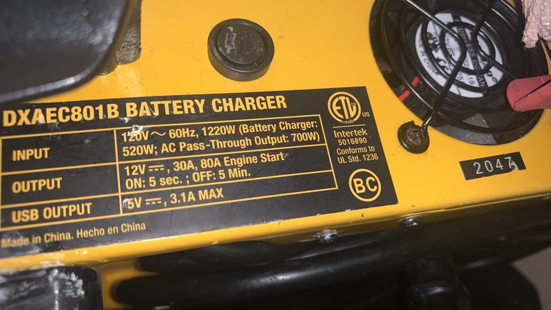 80 Amp 12V Automotive Battery Charger | DEWALT