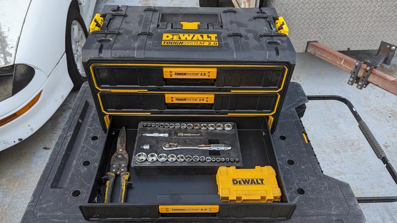 Dewalt DWST08330-1 Toughsystem 2.0 Tool Box 3 Shallow Drawer Toolbox  Organiser 3253561083303