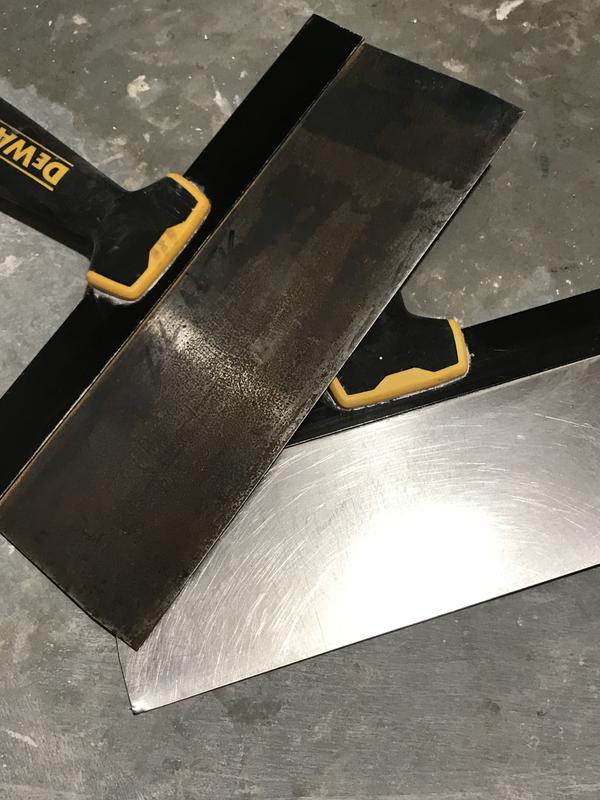 DeWalt 2-126 Spackle knife high blade blue spring steel soft handle 254 mm