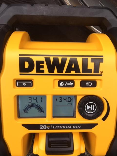 Battery powered deals dewalt air compressor