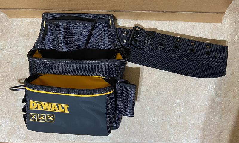 Dewalt Tool Belt with Tool Pouch, 12 Pockets, Black ＆ Yellow (DWST540101) - 3