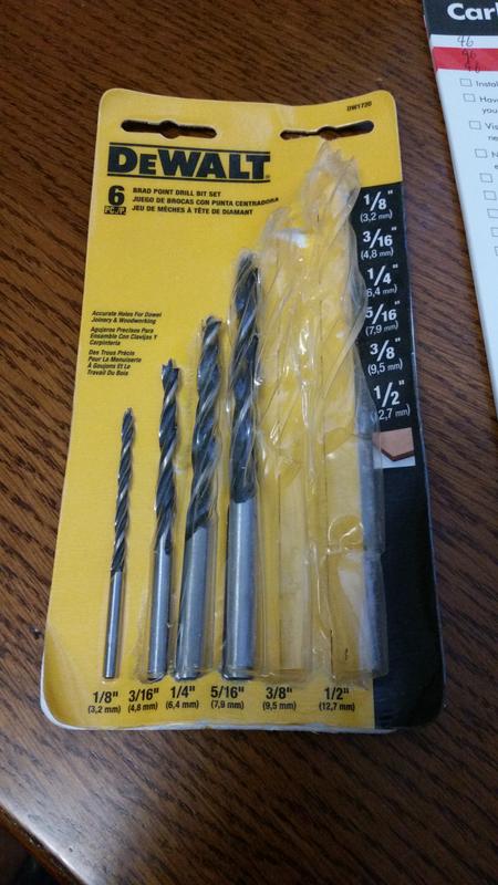 DEWALT High Speed Steel Brad-Point Drill Bit Set (6-Piece) DW1720