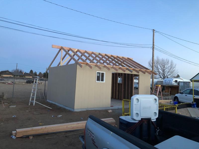 Building a garage with dewalt