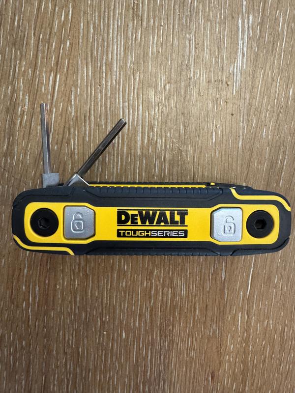 DWEセット DEWALT TOUGHSERIES SAE Folding Locking Hex Key Set (8-Piece