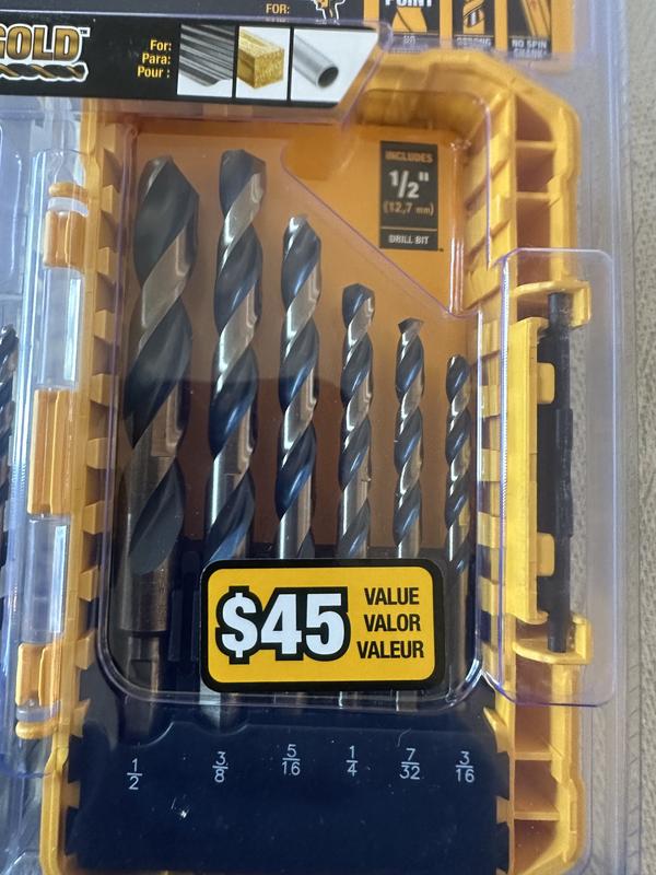 DeWalt Black and Gold Impact Ready Metal Drill Bit Set (12-Piece)