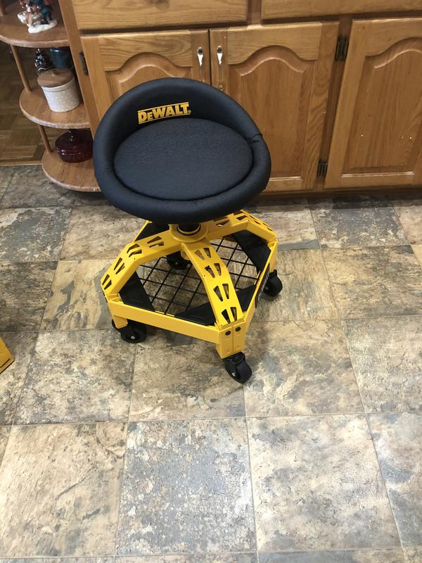 Adjustable Shop Stool With Casters DEWALT