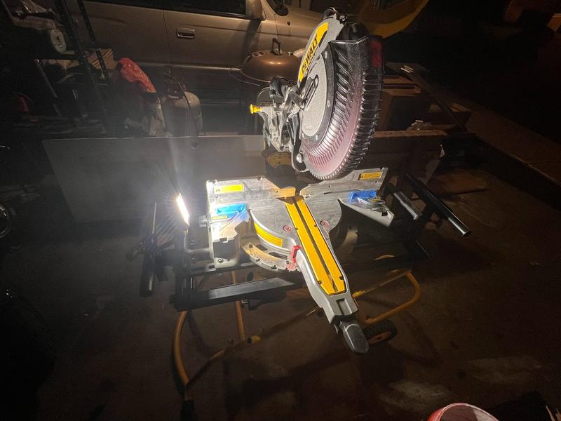 Lighting up the miter saw in a poorly lit garage
