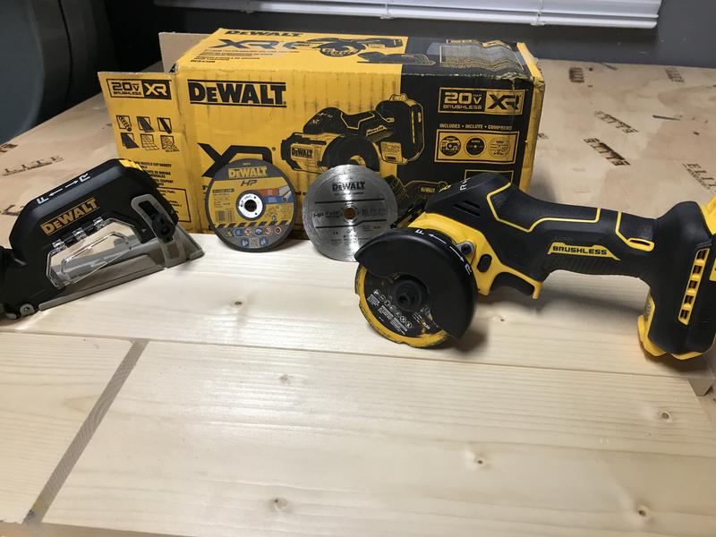 Dewalt DCS438E2T 18v XR Brushless 76mm Cut Off Tool Kit C/W Powerstack  Battery - PowerToolMate