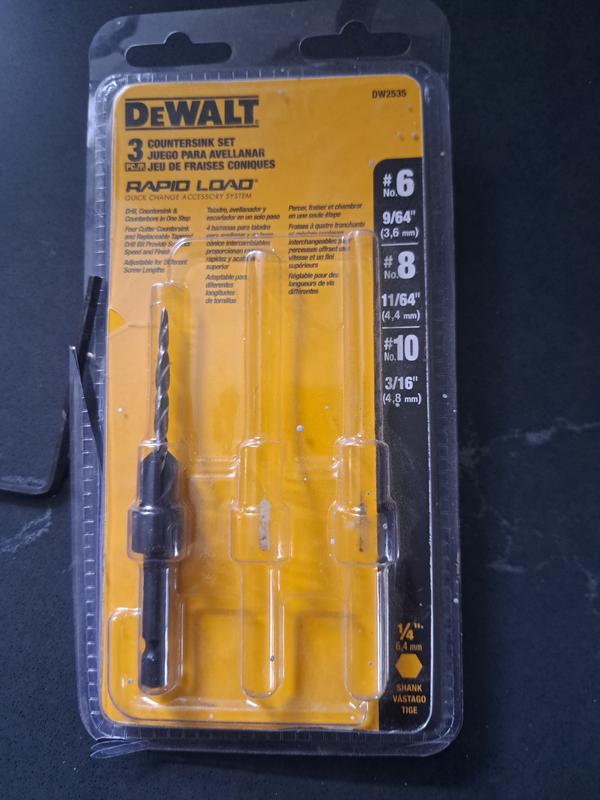 3 Pc. Countersink Set 6 8 10 DEWALT