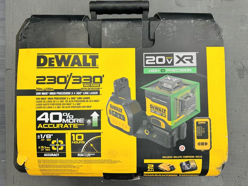 DeWalt DCLE34030G - 20V MAX XR 3 x 360 Green Laser