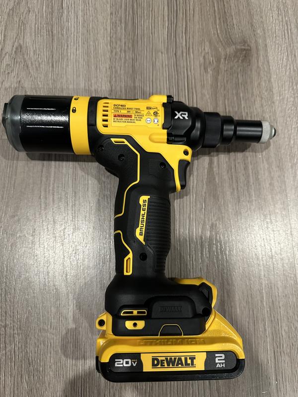 Dewalt rivet gun discount cordless