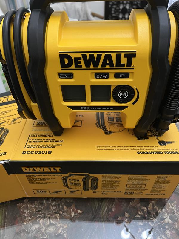 DeWALT DCC020IB Air Inflator, 110 VAC, 3 to 160 psi Press