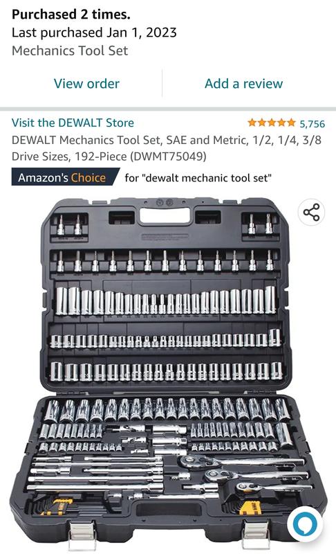 DEWALT 192-Piece Mechanics Tools Set - DWMT75049