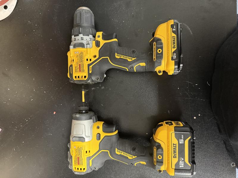 difference in size with small and larger battery installed