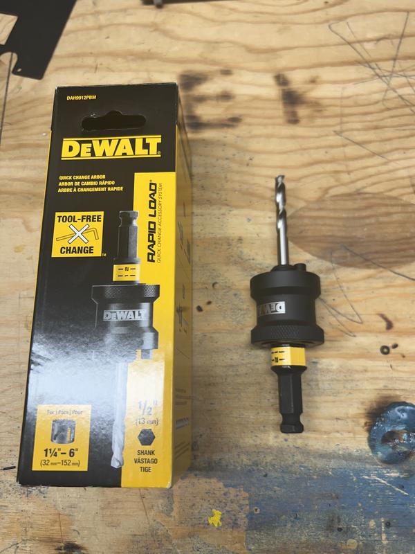 Dewalt hole deals saw arbor