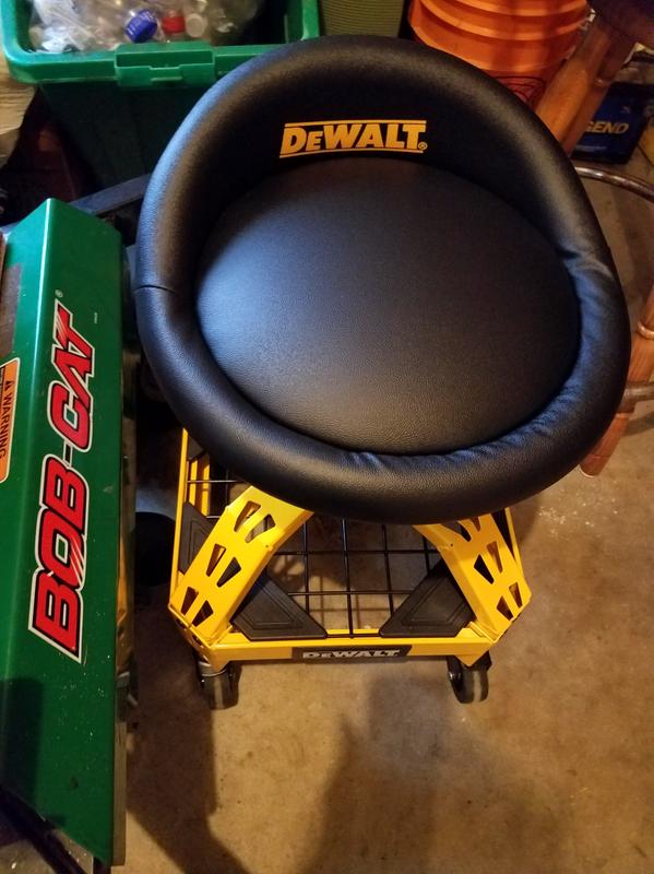 Dewalt foam padded shop stool with casters hot sale