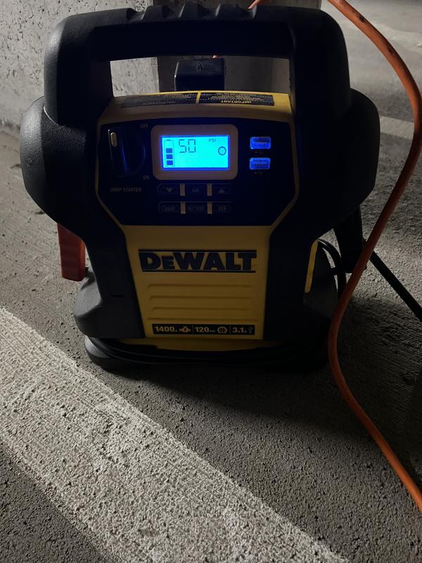 DEWALT 1400 Peak Amp Jump Starter with Digital Compressor and USB