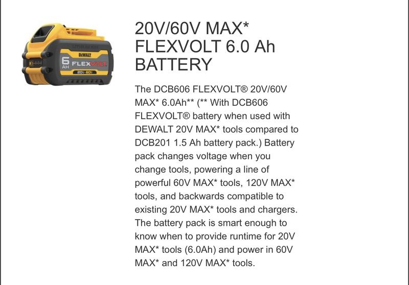 BATERÍA FLEXVOLT 20/60V 6.0AH DEWALT DCB606-B3