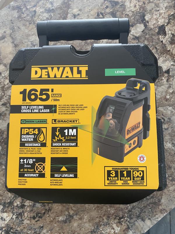 DEWALT 100 ft. Green Self-Leveling Cross Line Laser Level with (3) AA  Batteries & Case DW088CG - The Home Depot