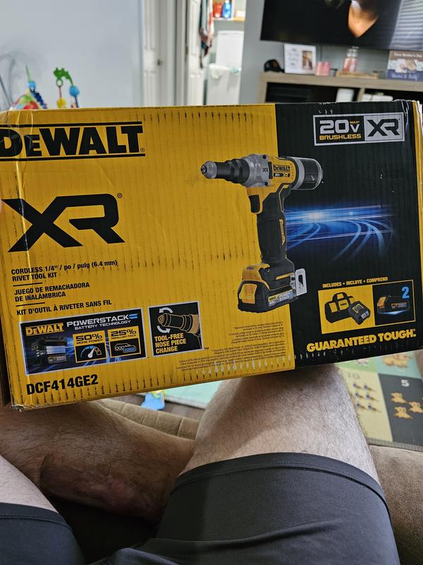 Pistolet à Riveter DEWALT DCF414NT-XJ 18V Brushless - Pour Rivets 4,8 à 6,4 Mm, Force 20000N, Sans Fil, Professionnel