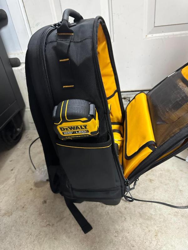 DeWalt DGL523 PRO 57 Pocket LED Light Lighted Padded Backpack Tool Carrier  Bag Brand New