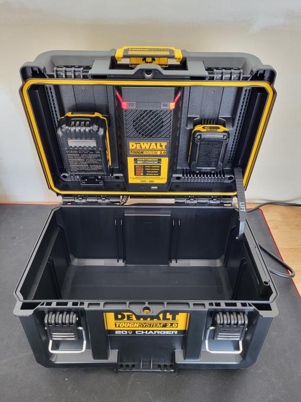 DEWALT ToughSystem 2.0 Corded 20V Dual Port Charger Storage Case