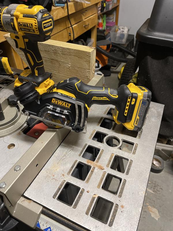 Dewalt DCS438E2T 18v XR Brushless 76mm Cut Off Tool Kit C/W Powerstack  Battery - PowerToolMate