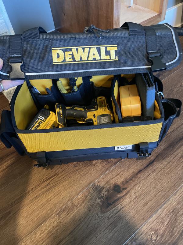 DEWALT TSTAK Tool Bag, 16-inch Durable Tote with Tool Organizer and Hard  Bottom (DWST17623)