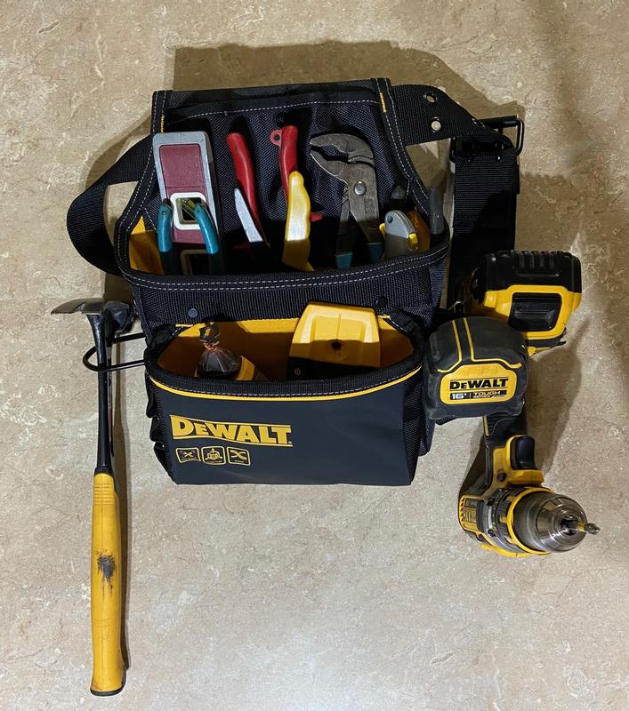 Dewalt Tool Belt with Tool Pouch, 12 Pockets, Black ＆ Yellow (DWST540101) - 4