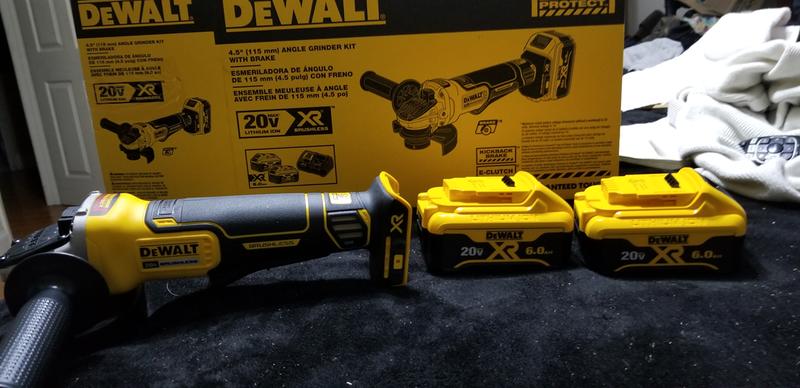 Dewalt cordless deals angle grinder kit